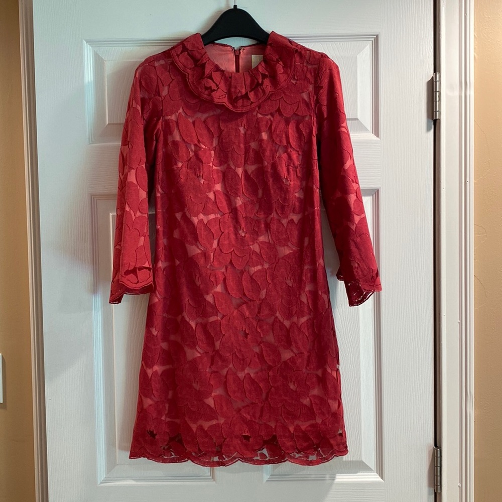 Scoop NYC Threal Social  Lace 2 shades of pink. Bell 3/4 Sleeves